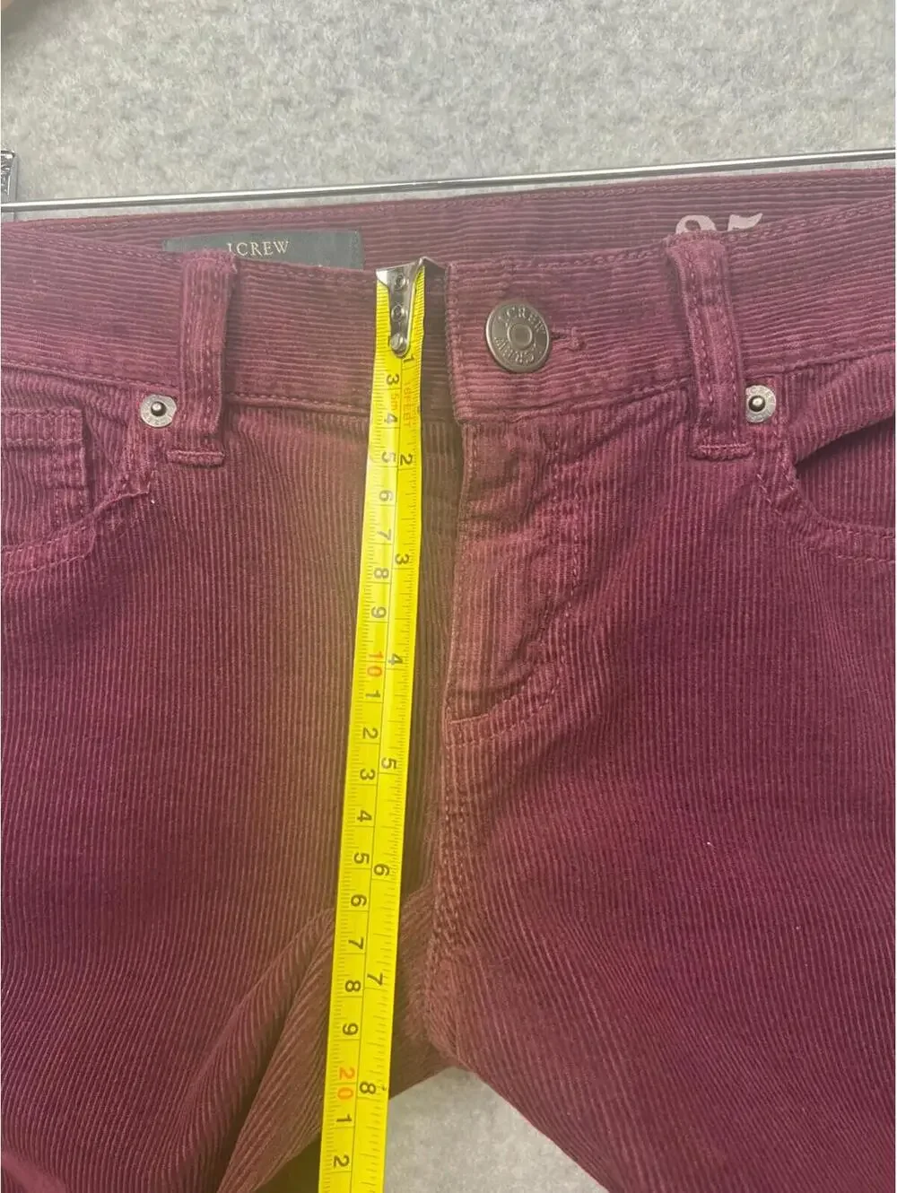J Crew Toothpick Skinny Corduroy Pants Womens 25 Ankle Straight Casual